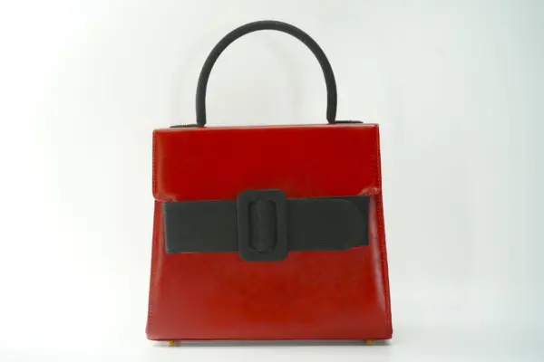 Ella Dark Red Handbag front