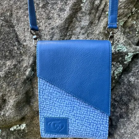 Narcisse Blue Trek Kangaroo Leather Handbag
