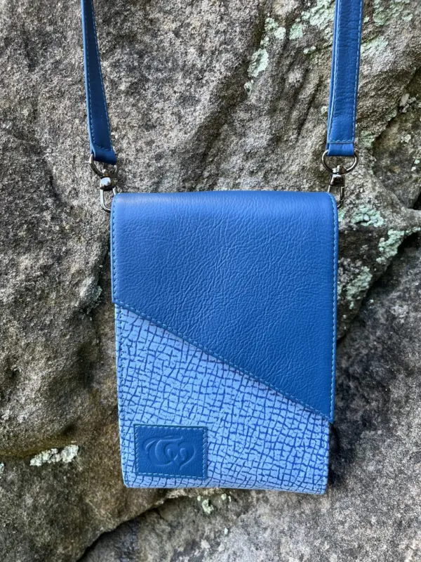 Narcisse Blue Trek Kangaroo Leather Handbag