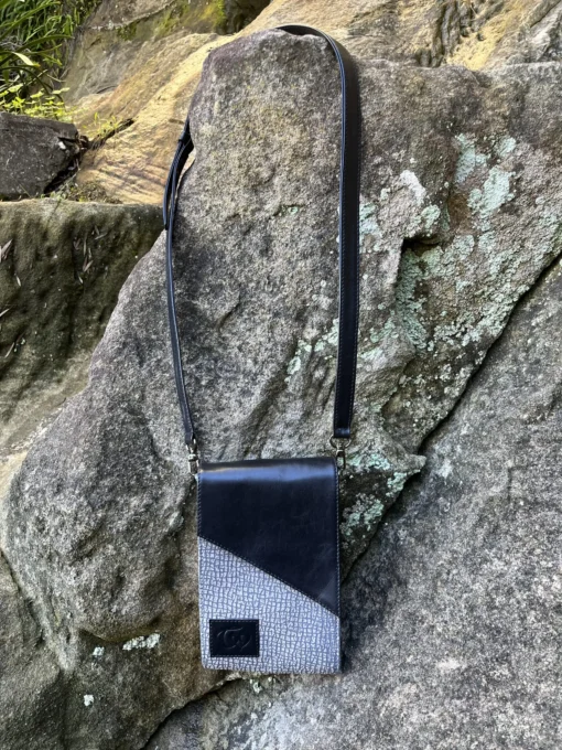 Narcisse Grey Trek and Navy Handbag